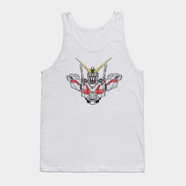 gundam unicorn Tank Top by Amartwork